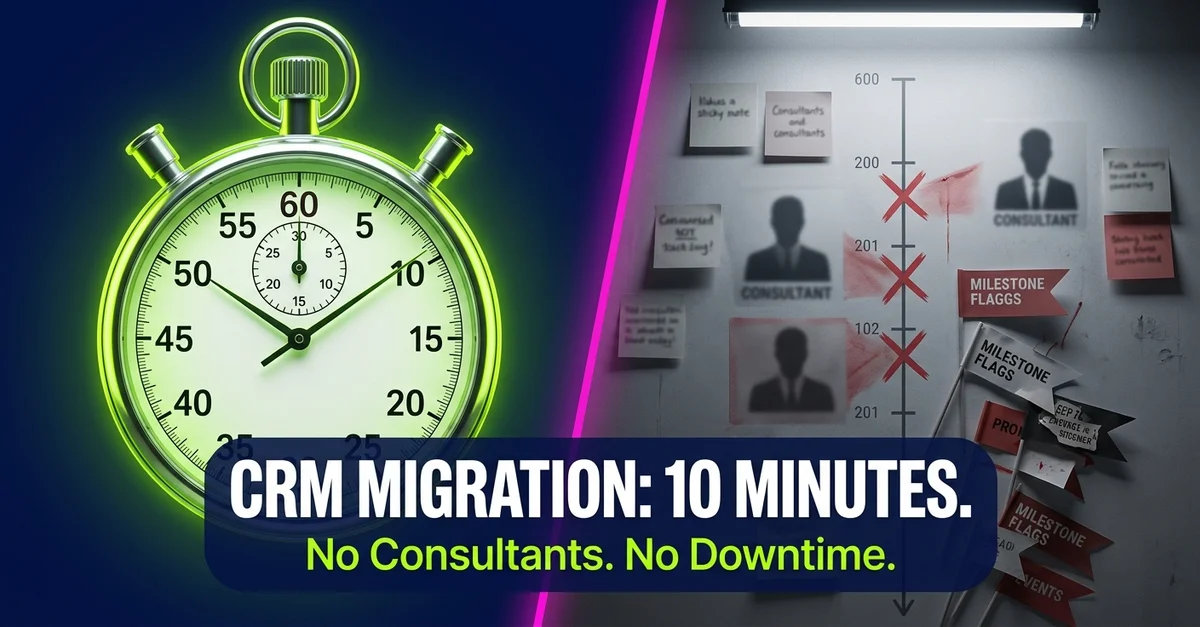 CRM Migration in 10 Minutes: How AI-Native Platforms Eliminate Implementation Hell